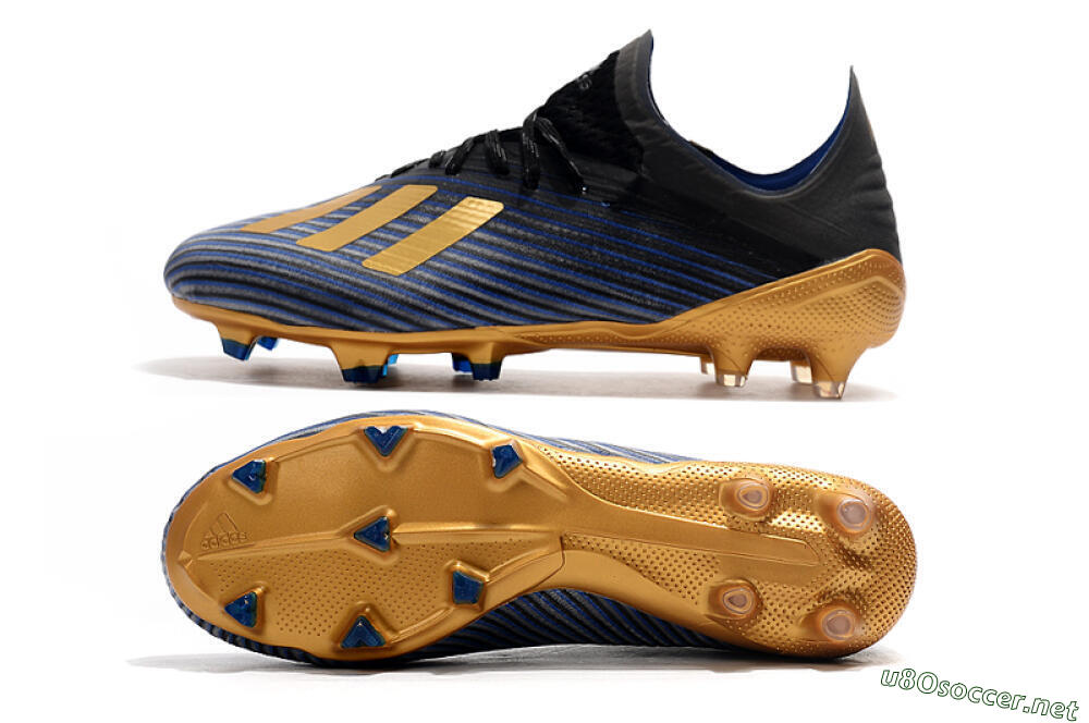 Unisex Adidas X 19.1 FG Football Boots - Blue/Black/Gold 1