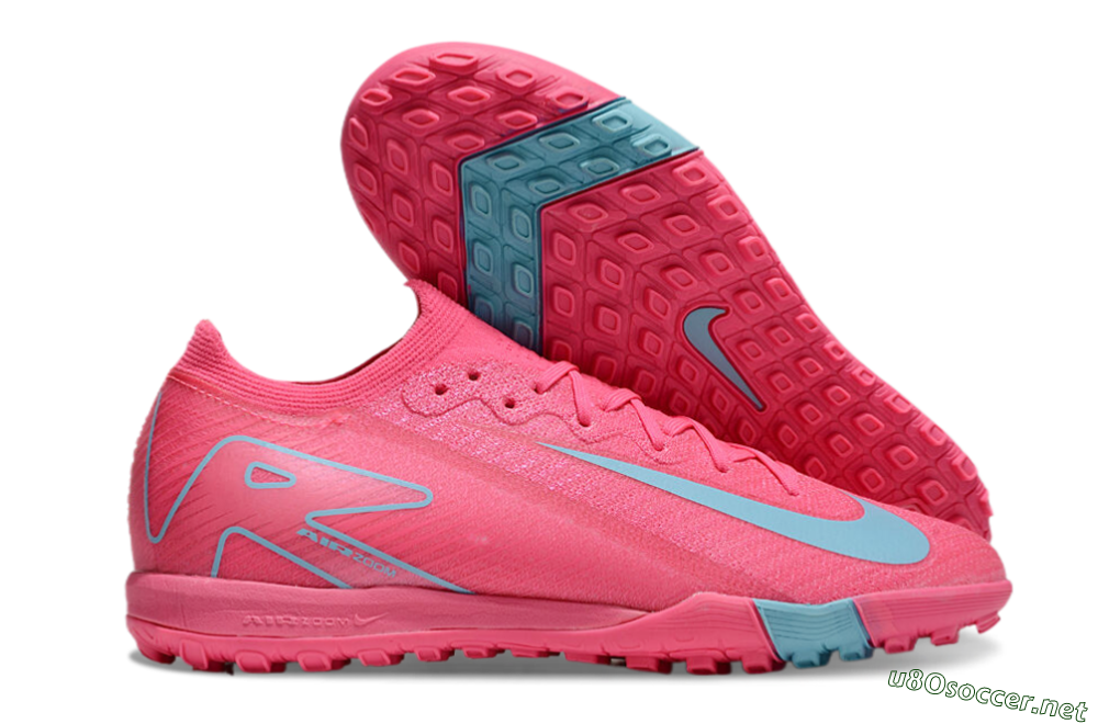 Men's Nike Air Zoom Mercurial Vapor 16 Elite TF Football Shoes - Pink/Red/Jade 1