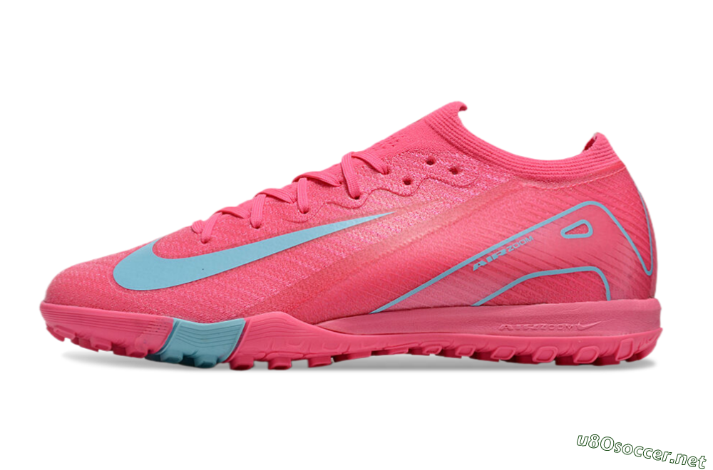 Men's Nike Air Zoom Mercurial Vapor 16 Elite TF Football Shoes - Pink/Red/Jade 2