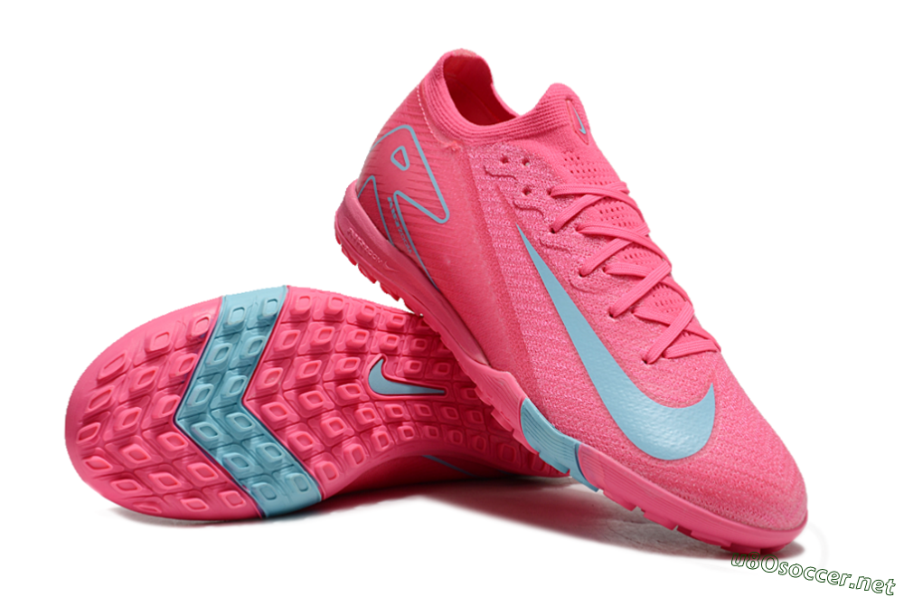 Men's Nike Air Zoom Mercurial Vapor 16 Elite TF Football Shoes - Pink/Red/Jade 0