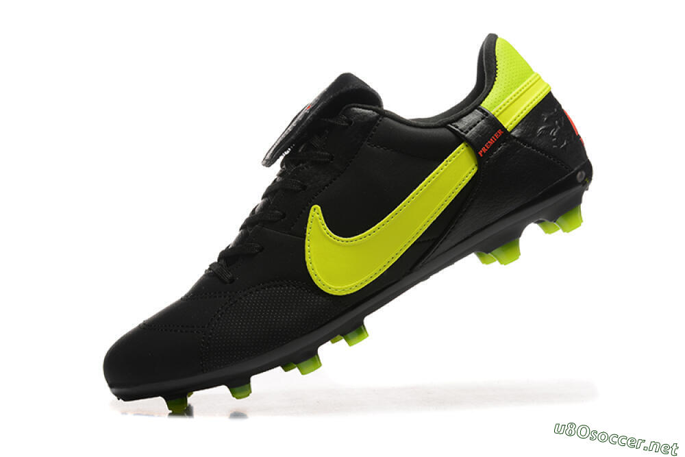 Men's Nike The Premier 3 FG Football Boots - Black/Yellow/Red 8