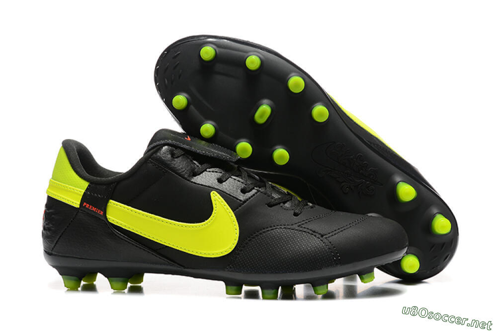 Men's Nike The Premier 3 FG Football Boots - Black/Yellow/Red 2