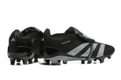 Men's Adidas Predator Elite Foldover Tongue FG Football Boots - Black/Silver/White
