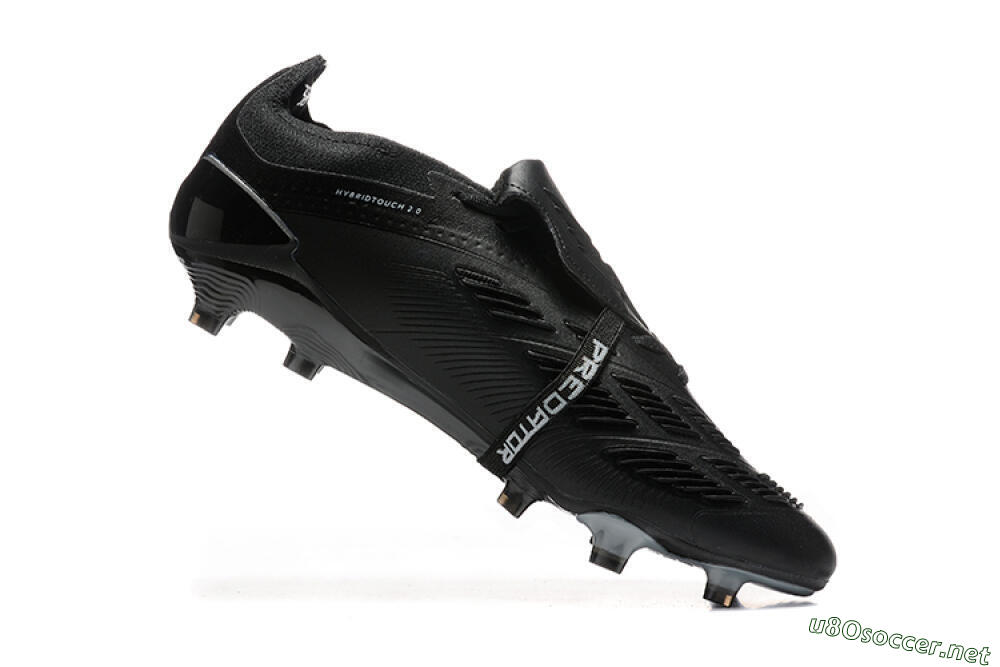 Men's Adidas Predator Elite Foldover Tongue FG Football Boots - Black/Silver/White 7