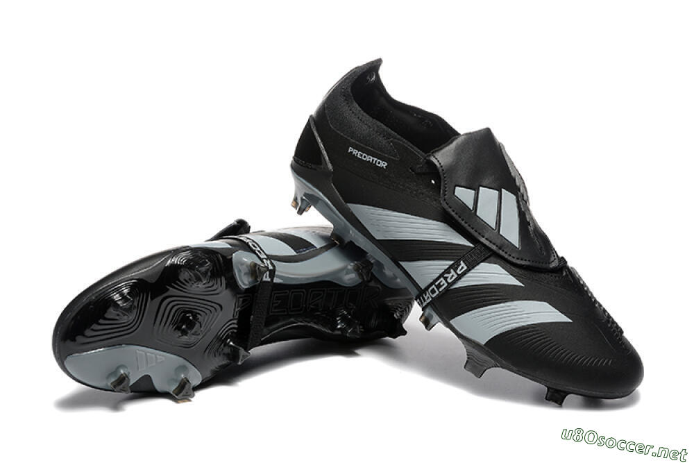 Men's Adidas Predator Elite Foldover Tongue FG Football Boots - Black/Silver/White 4