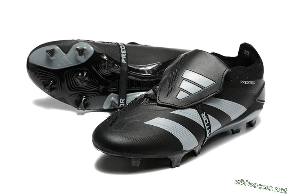 Men's Adidas Predator Elite Foldover Tongue FG Football Boots - Black/Silver/White 3