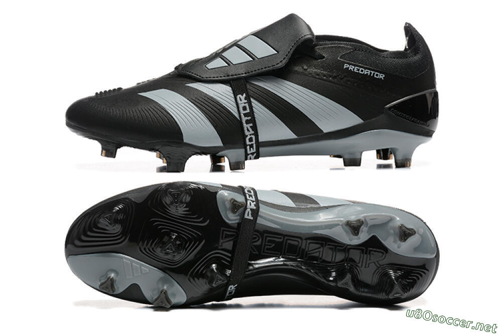 Men's Adidas Predator Elite Foldover Tongue FG Football Boots - Black/Silver/White 1