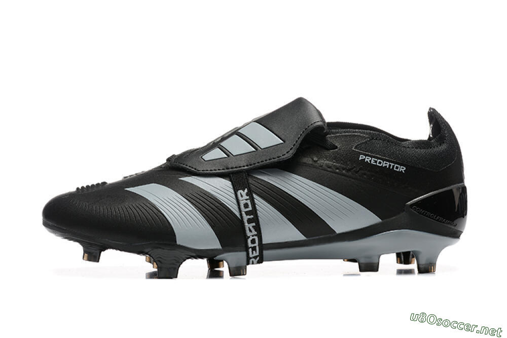Men's Adidas Predator Elite Foldover Tongue FG Football Boots - Black/Silver/White 0