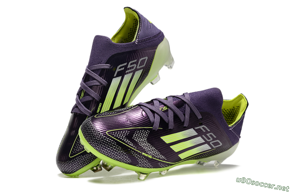 Kids Kids Adidas F50 Elite FG Football Boots - Purple/Yellow/White 3