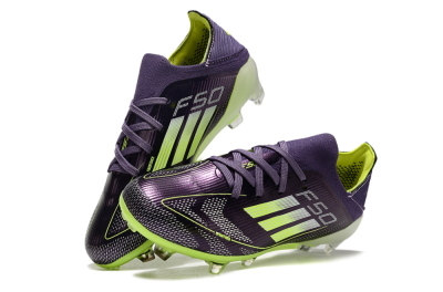 Kids Kids Adidas F50 Elite FG Football Boots - Purple/Yellow/White
