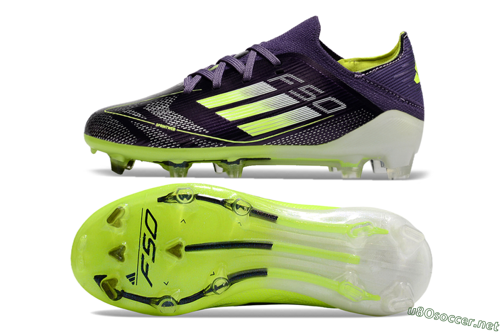 Kids Kids Adidas F50 Elite FG Football Boots - Purple/Yellow/White 1