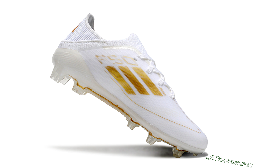 Kids Kids Adidas F50 Elite FG Football Boots - White/Gold/Red 4