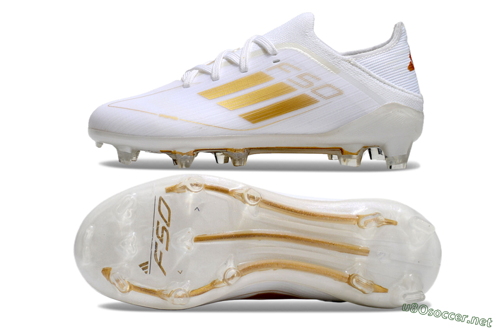 Kids Kids Adidas F50 Elite FG Football Boots - White/Gold/Red 1