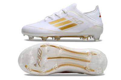 Kids Kids Adidas F50 Elite FG Football Boots - White/Gold/Red