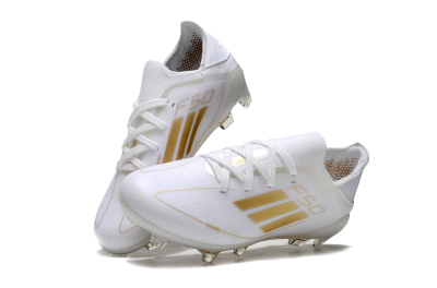 Kids Kids Adidas F50 Elite FG Football Boots - White/Gold/Red