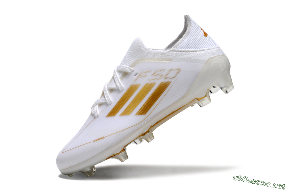 Kids Kids Adidas F50 Elite FG Football Boots - White/Gold/Red 5