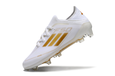 Kids Kids Adidas F50 Elite FG Football Boots - White/Gold/Red