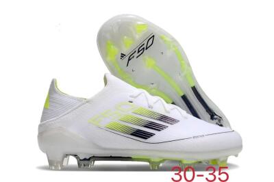 Kids Kids Adidas F50 Elite FG Football Boots - White/Blue/Yellow