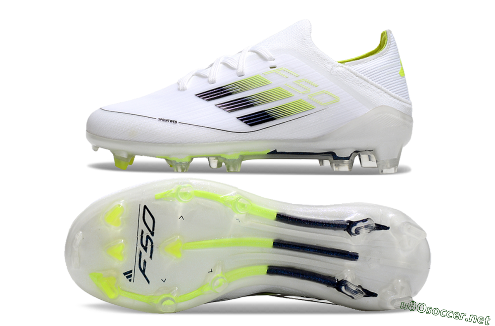 Kids Kids Adidas F50 Elite FG Football Boots - White/Blue/Yellow 1