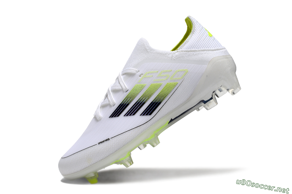 Kids Kids Adidas F50 Elite FG Football Boots - White/Blue/Yellow 5