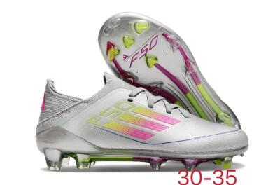 Kids Kids Adidas F50 Elite FG Football Boots - Silver/Pink/Yellow