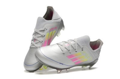 Kids Kids Adidas F50 Elite FG Football Boots - Silver/Pink/Yellow