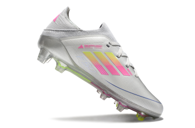 Kids Kids Adidas F50 Elite FG Football Boots - Silver/Pink/Yellow