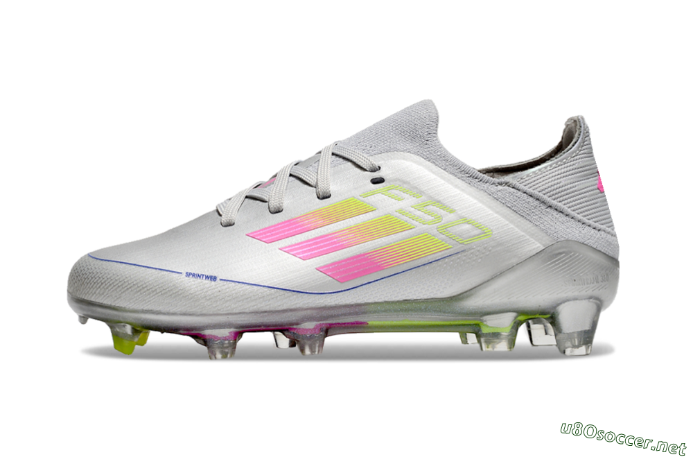 Kids Kids Adidas F50 Elite FG Football Boots - Silver/Pink/Yellow 0
