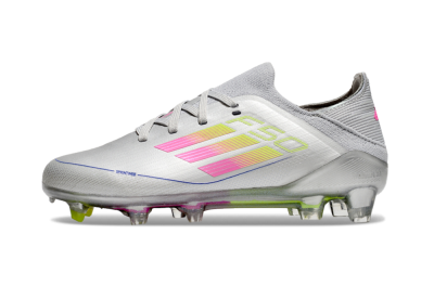 Kids Kids Adidas F50 Elite FG Football Boots - Silver/Pink/Yellow