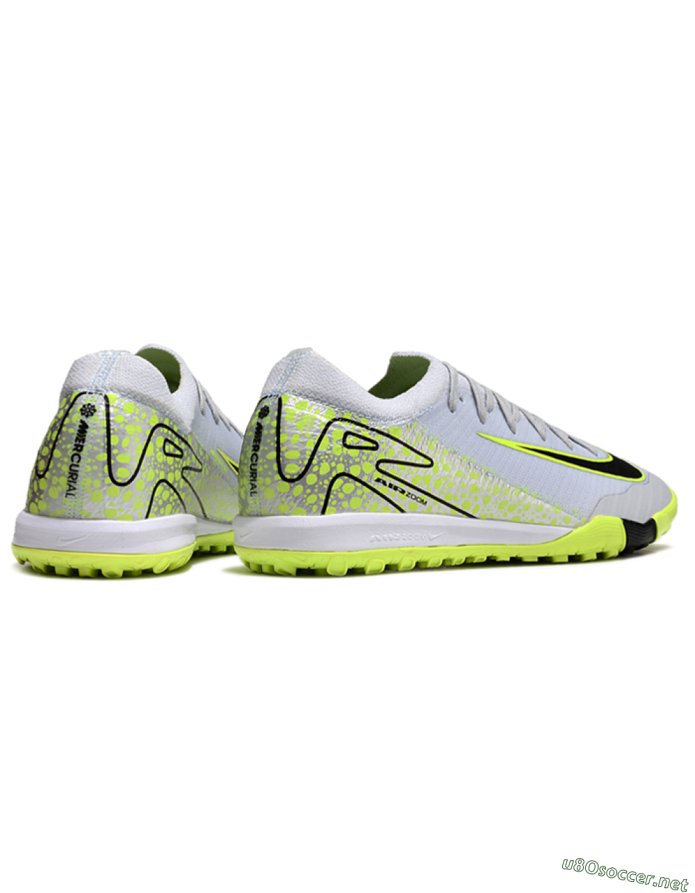 Men's Nike Air Zoom Mercurial Vapor 16 Elite TF Football Shoes - Grey/Black/Yellow 6