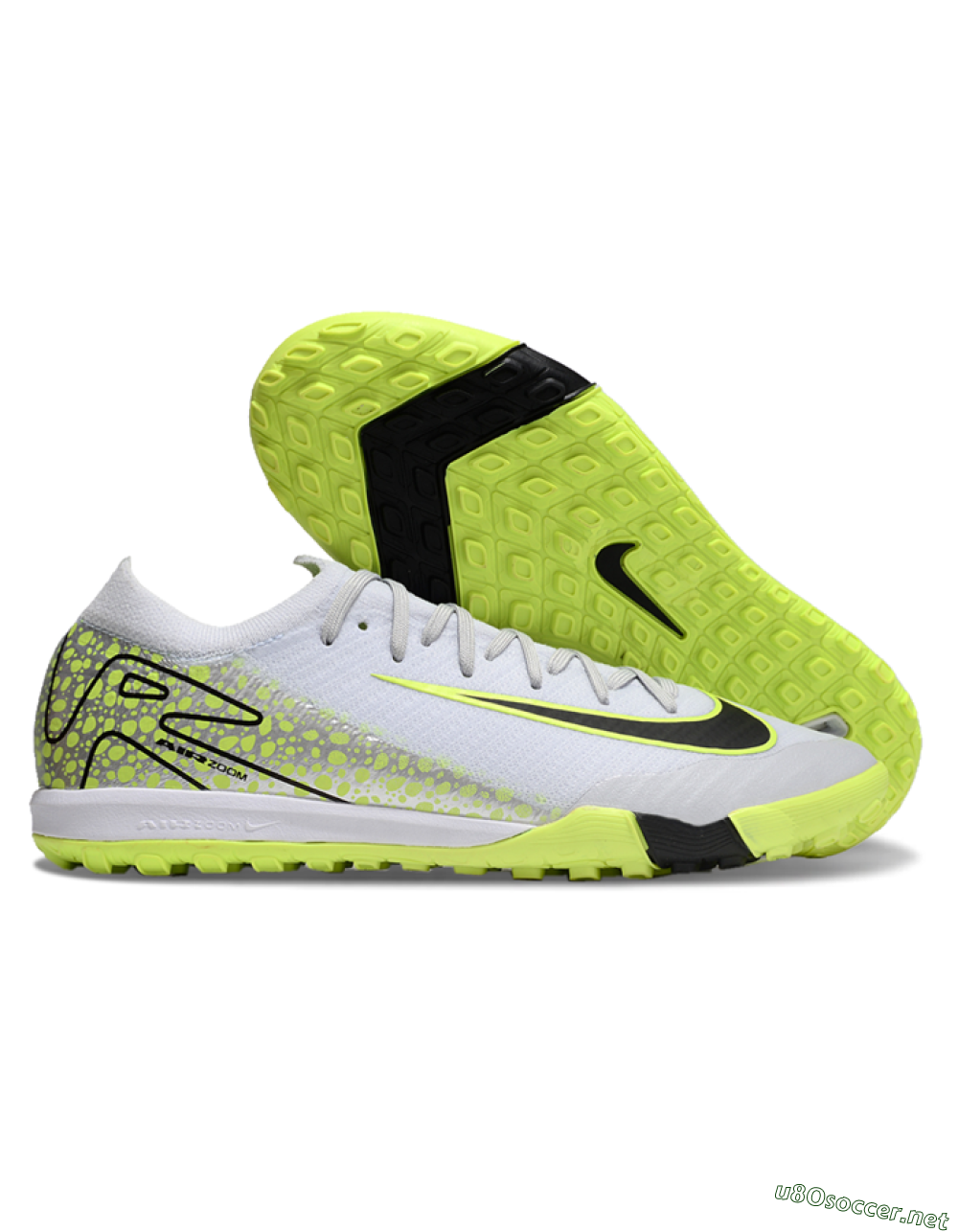 Men's Nike Air Zoom Mercurial Vapor 16 Elite TF Football Shoes - Grey/Black/Yellow 2