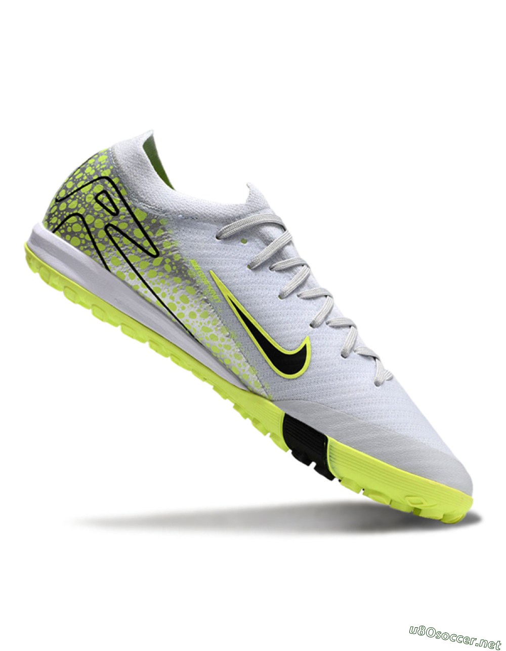 Men's Nike Air Zoom Mercurial Vapor 16 Elite TF Football Shoes - Grey/Black/Yellow 4