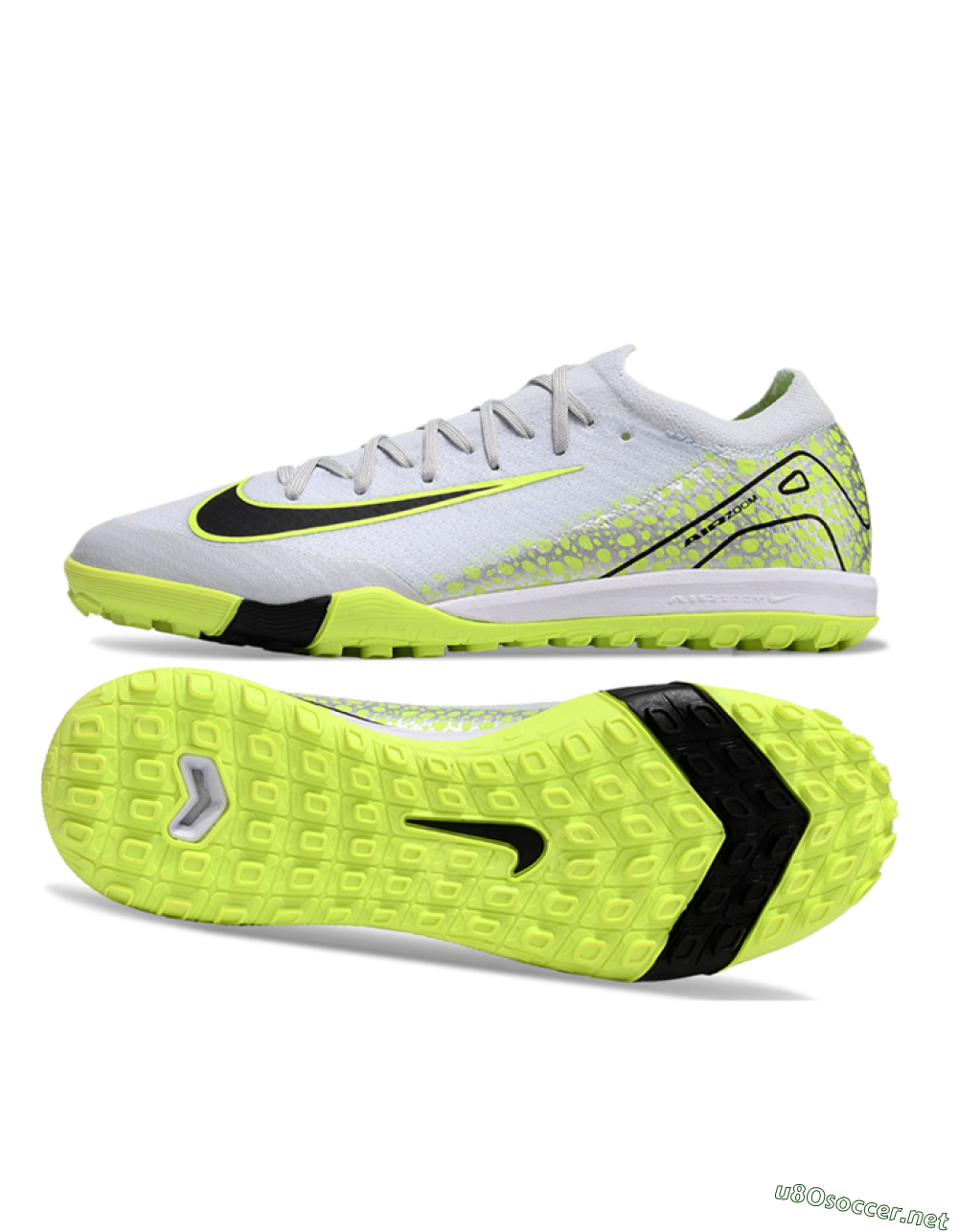 Men's Nike Air Zoom Mercurial Vapor 16 Elite TF Football Shoes - Grey/Black/Yellow 1