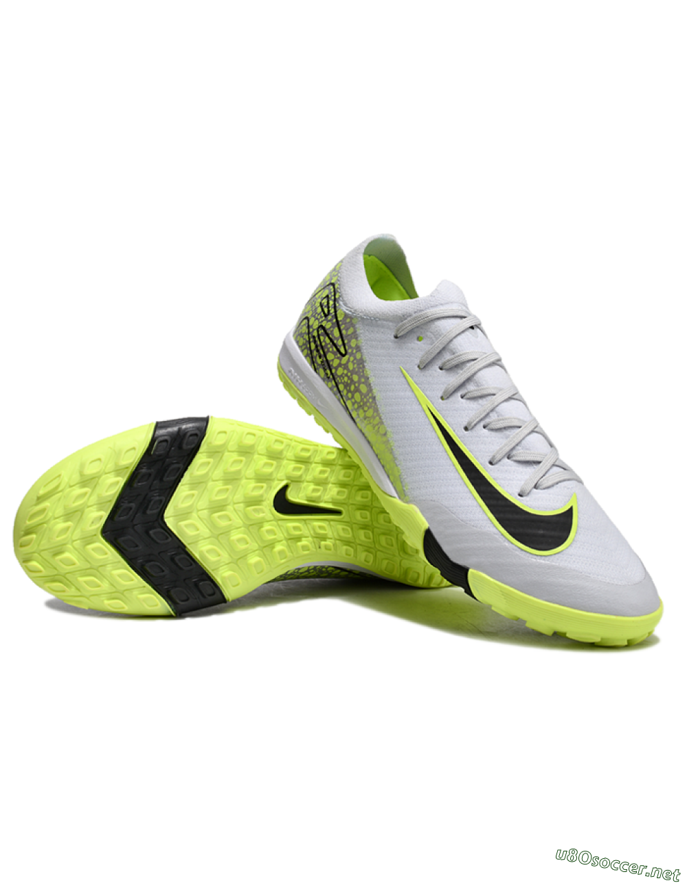 Men's Nike Air Zoom Mercurial Vapor 16 Elite TF Football Shoes - Grey/Black/Yellow 3