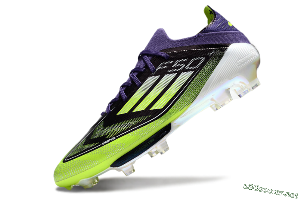 Men's Adidas F50+ Lightstrike Pro FG Football Boots - Purple/Yellow/White 4