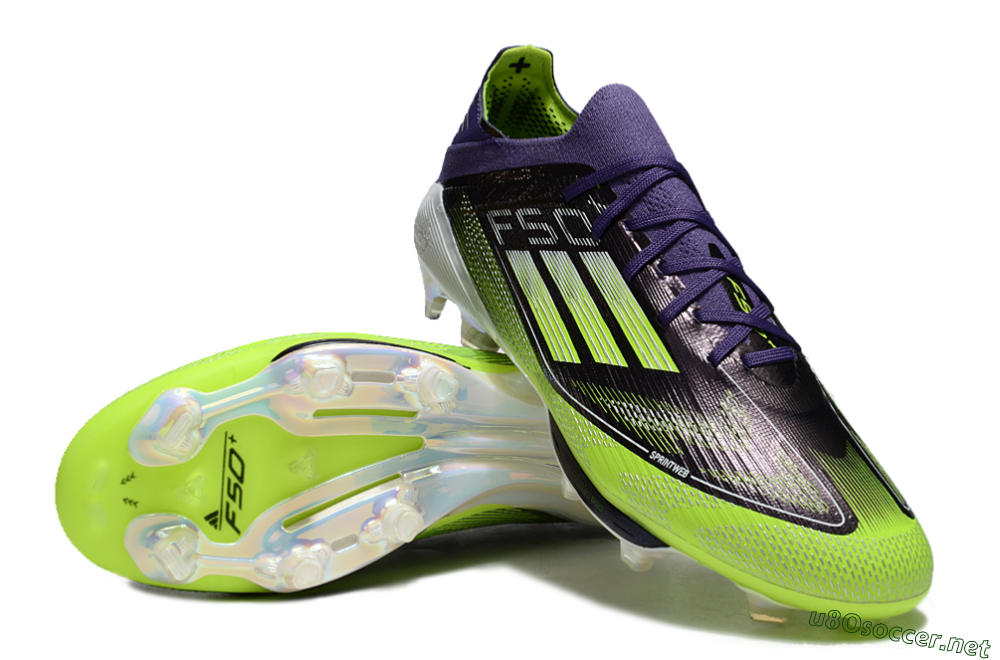 Men's Adidas F50+ Lightstrike Pro FG Football Boots - Purple/Yellow/White 1