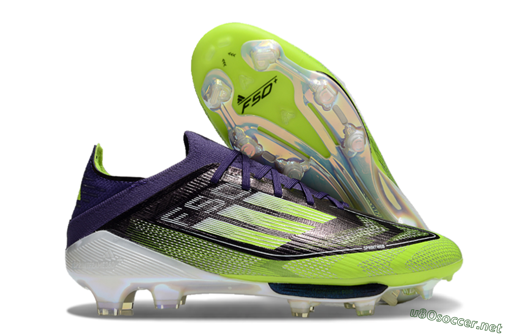 Men's Adidas F50+ Lightstrike Pro FG Football Boots - Purple/Yellow/White 2