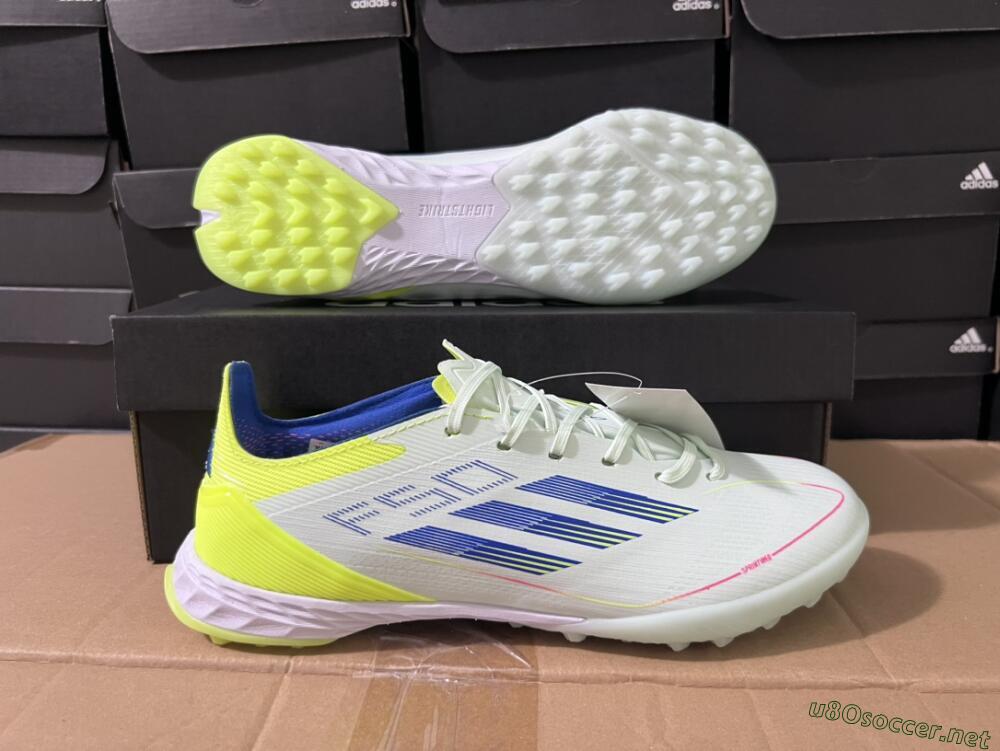 Unisex Adidas F50 Elite TF Football Shoes - Jade/Blue/Yellow