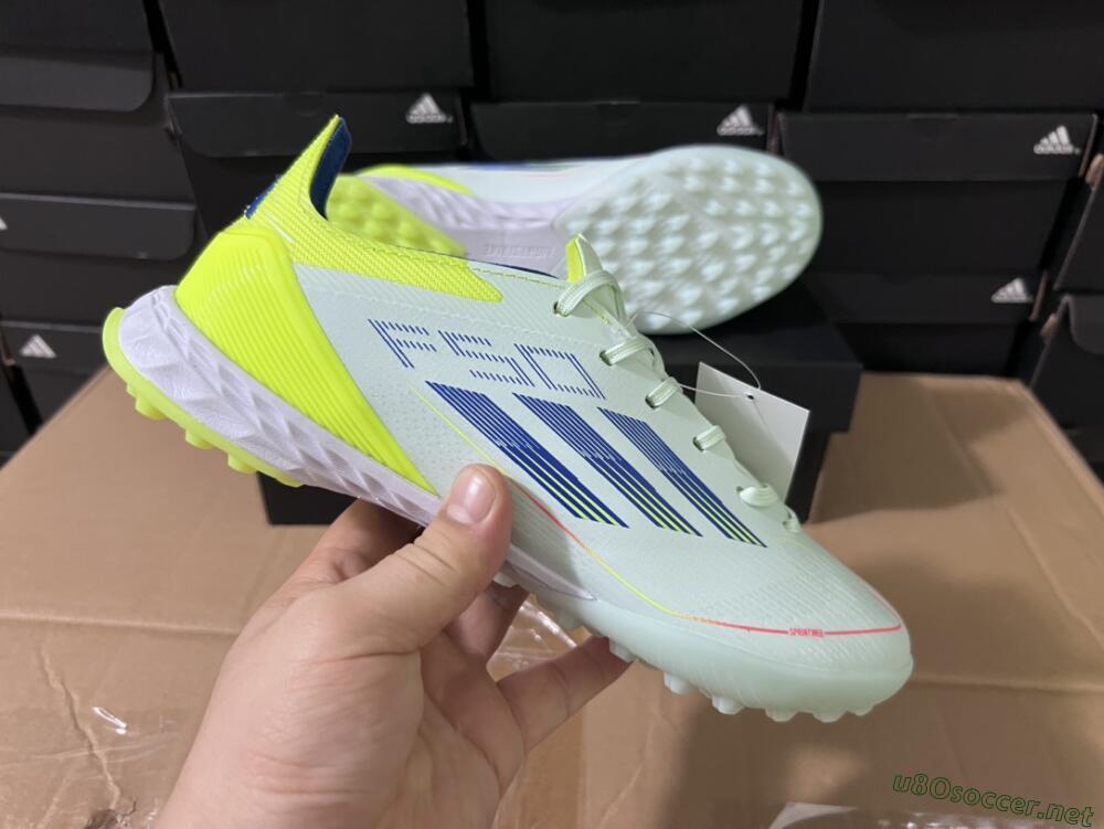 Unisex Adidas F50 Elite TF Football Shoes - Jade/Blue/Yellow