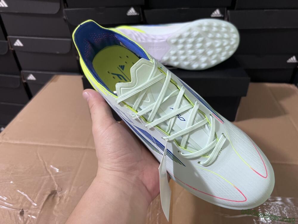 Unisex Adidas F50 Elite TF Football Shoes - Jade/Blue/Yellow