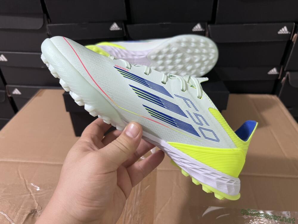 Unisex Adidas F50 Elite TF Football Shoes - Jade/Blue/Yellow