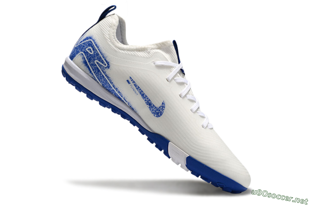 Unisex Nike Air Zoom Mercurial Vapor 16 Pro TF Football Shoes - White/Blue 5