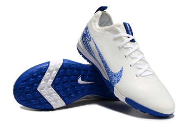 Unisex Nike Air Zoom Mercurial Vapor 16 Pro TF Football Shoes - White/Blue