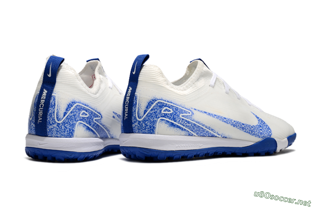 Unisex Nike Air Zoom Mercurial Vapor 16 Pro TF Football Shoes - White/Blue 7