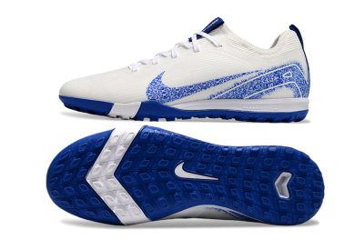 Unisex Nike Air Zoom Mercurial Vapor 16 Pro TF Football Shoes - White/Blue