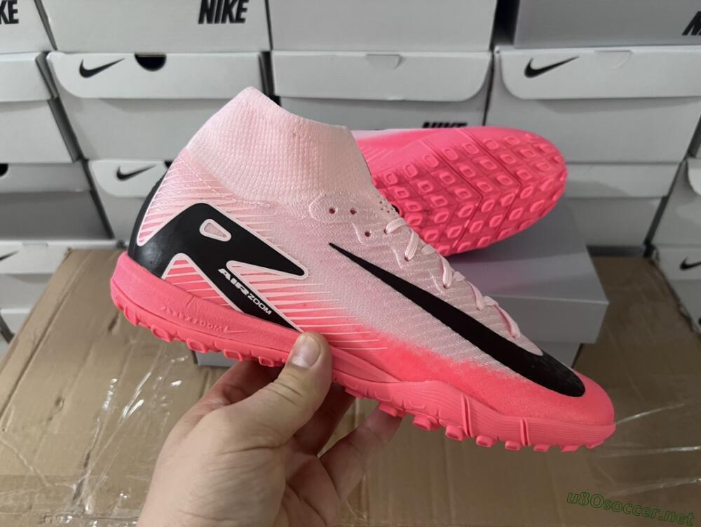Men's Nike Air Zoom Mercurial Superfly 10 Elite TF Football Shoes - Pink/Black