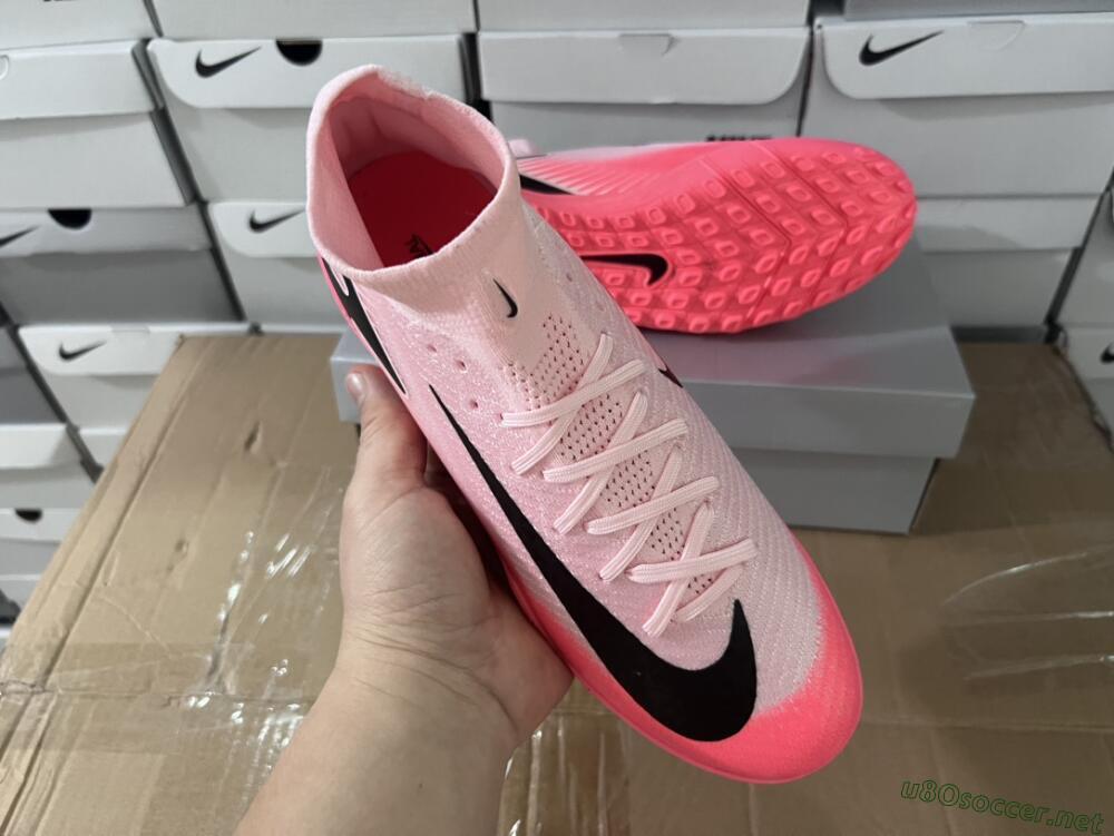 Men's Nike Air Zoom Mercurial Superfly 10 Elite TF Football Shoes - Pink/Black