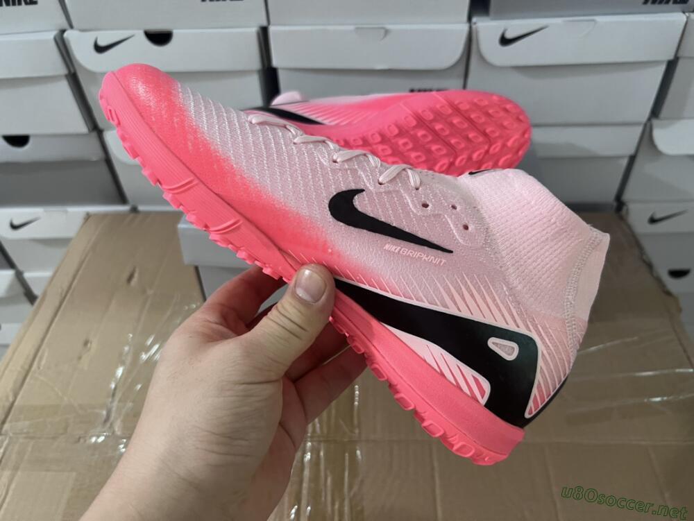 Men's Nike Air Zoom Mercurial Superfly 10 Elite TF Football Shoes - Pink/Black