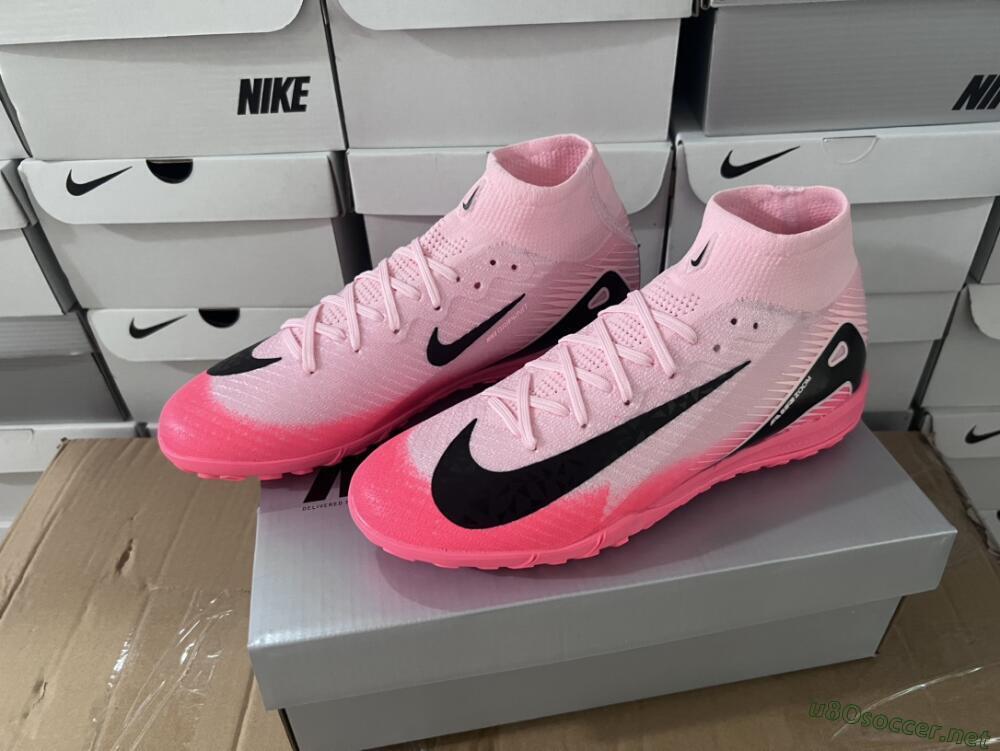 Men's Nike Air Zoom Mercurial Superfly 10 Elite TF Football Shoes - Pink/Black