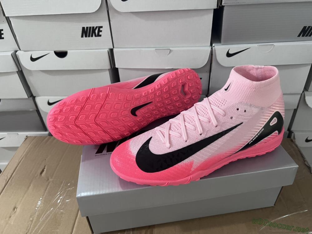 Men's Nike Air Zoom Mercurial Superfly 10 Elite TF Football Shoes - Pink/Black